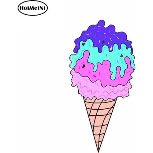 HotMeiNi 13cm x 6.7cm for Ice Cream Motorcycle Car Bumper Window Stickers DIY Anime Waterproof 3D Decals Decoration for Bumper