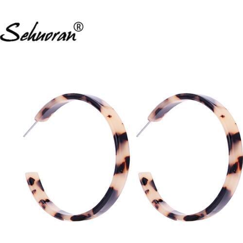 New Aretes Women Earrings Wedding pendientes mujer moda Resin Big Round Earrings For Women earings fashion jewelry Wholesale