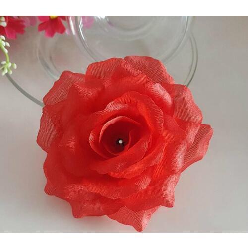 1PCS/Lot 10cm Red Silk Flower Artificial Rose Flower Heads Bouquet Decor Home Wedding Garden Embellishments DIY Craft Supplies