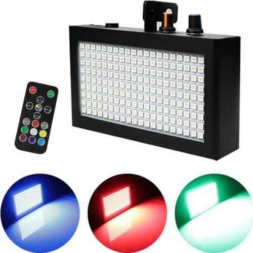2021 New 180 LED RGB Mixed Flashing Stage Lights Sound Music Remote Control Strobe Disco Lights For DJ Bar Wedding Flash Lights