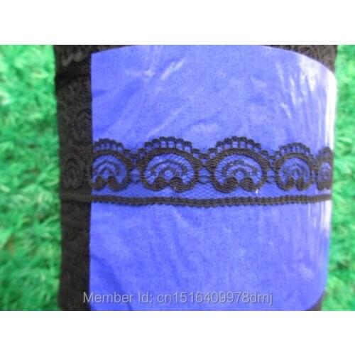 25 mm wide and 10 yards unilateral black lace embroidery lace DIY clothing accessories Ribbon lace