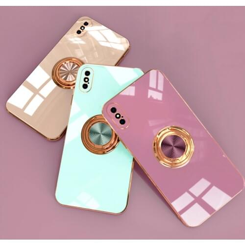 For iphone12 phone case mini11/8/7p /xsma electroplated ring cover for the car case iphone coque iphone cover iphone case