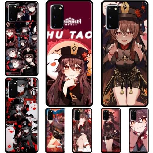 Hu Tao Genshin Impact Cartoon Case For Samsung S20 FE S9 S10 S8 Plus Ultra Note 20 Note 10 Plus Cover For Galaxy S21