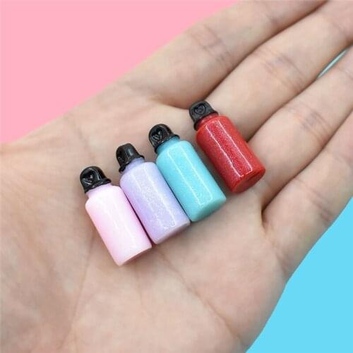 Julie Wang 20PCS Mini Resin Thermos Cup Charms Random Color Artificial Vacuum Cup Pendants Jewelry Bracelet Accessory Home Decor