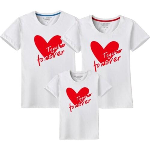 Korean version of the new couple in summer, parent-child wear, short-sleeved T-shirts