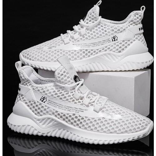 Summer New Style Breathable Single Net Casual Mens Shoes Comfortable and Soft Running Shoes Lightweight Non-slip Male Sneakers