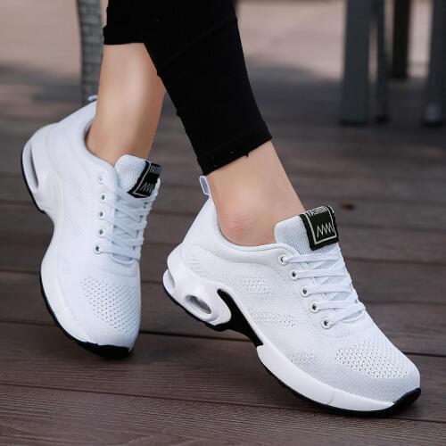 MWY Fashion Breathable Mesh Casual Shoes Platform Sneakers Womens Shoes Air Cushion Walking Shoes Wedge Trainers Schoenen Vrouw
