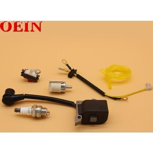 Lgnition Coil For Husqvarna 136137141142 Air Fuel Filter Pipe Hose Gasket Spark Plug Garden Chainsaw Replacement Parts