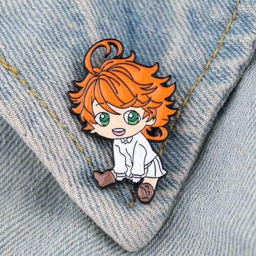 LT515 Japanese The Promised Neverland Anime Icons Manga Enamel Pins Custom Brooches Lapel Badge Jewelry For Friends Kids Gift