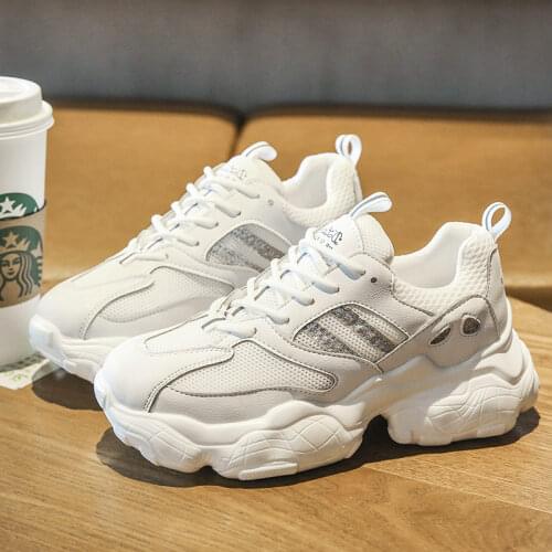 Chunky Sneakers Women 2020 Fashion Platform Shoes Basket Femme Vulcanize Shoes Womens Casual Krassovki Female Trainers Dad Shoes