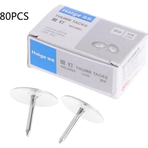 80Pcs/Box Metal Thumb Tack Office Supplies Push Pin Scene Poster Push Pin Pins