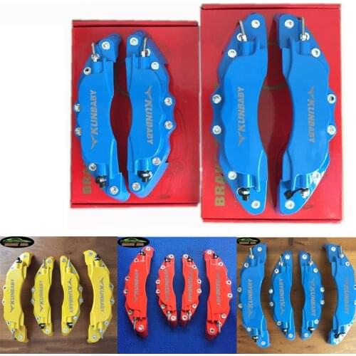 3 Colors Metal Disc Brake Caliper Cover Silver Chrome KUNBABY Front And Rear Car Styling For BMW Audi Mercedes Benz Toyota