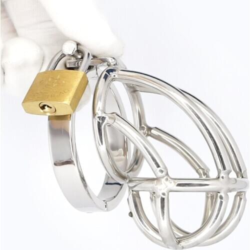 Stainless Steel Male Chastity Cage Erotic Device Small Size Penis Ring Cock Ring Chasity Device Sex Toys for Men