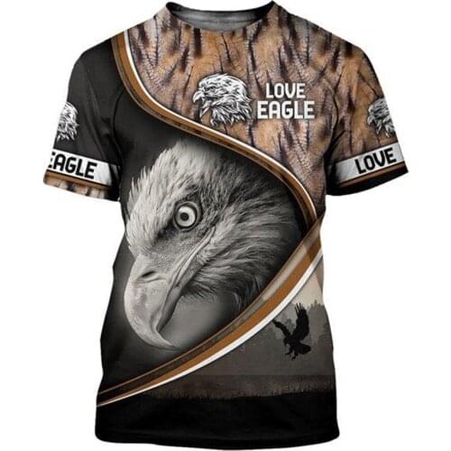 CLOOCL Love Animal Series Men T-shirts Eagle 3D Print Men Clothing Women T Shirts Unisex Harajuku Casual Streetwear
