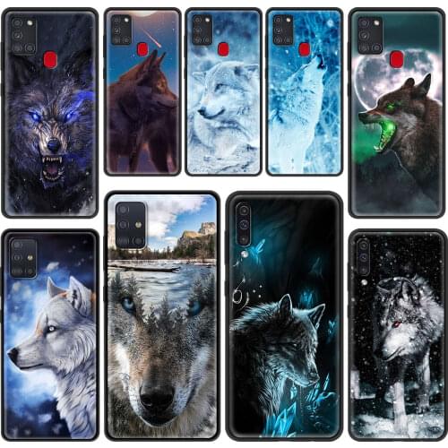 Soft TPU Case for Samsung Galaxy A32 A52 A72 4G A21S A51 A71 A12 A02S A21 EU A41 A31 5G Phone Coque Shell Wolf