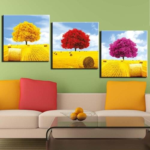 3 Panels Framed Wall Art Canvas Prints Pictures Painting Modern Flowers Posters Artwork Bedroom Wall Decorations Office Works