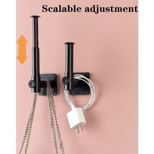 Toilet Wall Mount Toilet Paper Holder Retractable Plastic Rack Bathroom Kitchen Roll Paper Tissue Towel Accessories Holders U2