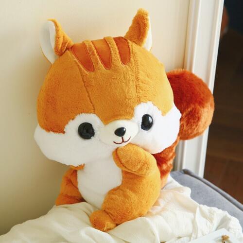 2018 New Cute Long-tailed squirrel animal doll & Pet Stuffed Toy Pink Doll Birthday for children Bedroom must Doll 33/42cm