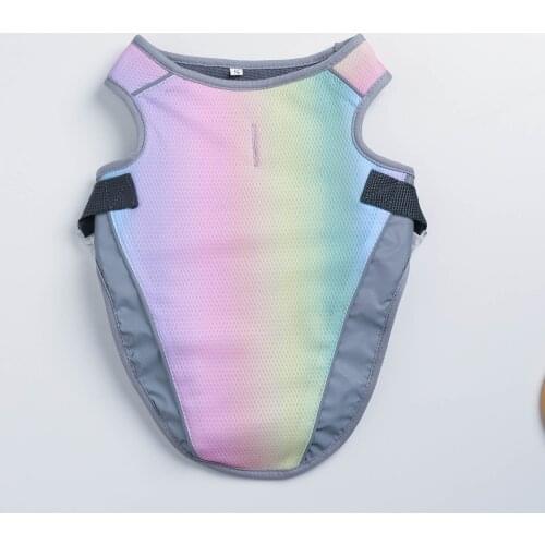 Pug Cooling Vest Coat Pet Dog Summer Cooling Dog Jacket for Small Medium Large Dogs Rainbow Pet Dog Clothes Puppy Costume
