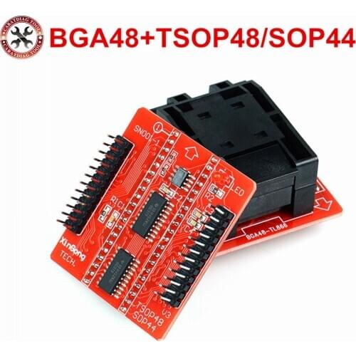 Professional BGA48 Adaper with TSOP48/SOP44 base board adapter support for TL866 series Programmer TL866II PLUS Originally