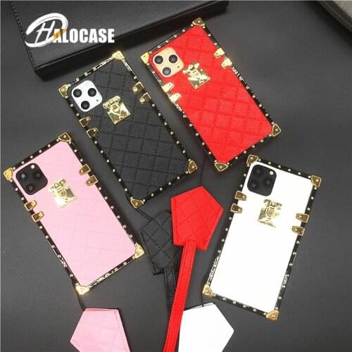 Luxury Square Plaid Cover Case For iphone 12 Mini 11PRO XS MAX X XR 6 7 8 Plus for Samsung S20 Ultra S10 Plus S8 S9 Note 20 10 9