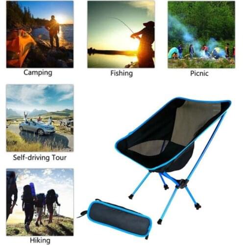 Travel Ultralight Folding Chair Superhard High Load Outdoor Camping Chair Portable Beach Hiking Picnic Seat Fishing Tools Chair
