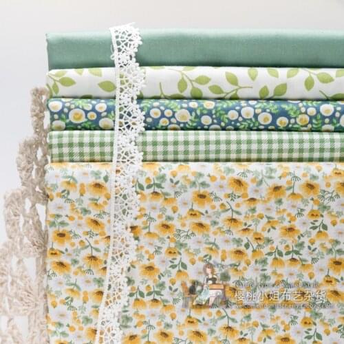 160x50cm Twill Floral Pure Cotton Sewing Fabric Handmade DIY Childrens Clothes Dolls Cloth