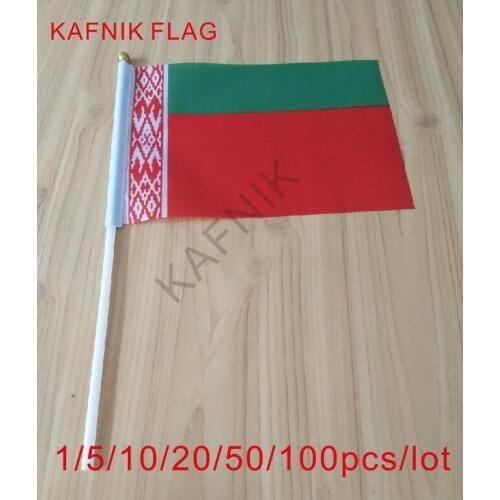 KAFNIK ,10/20/50/100pcs 14*21cm Belarus National Flag Office/Activity/parade/Festival/Home Decoration New fashion