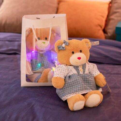 High Quality 30/40CM 4 Colors Lovely Couples Teddy Bear Doll Stuffed Animal Bear Plush Toys Lovers Girls Birthday Baby Gift