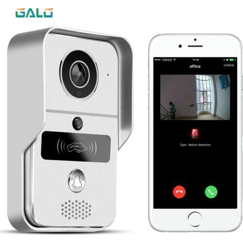 WIFI Video Door Phone with Android ISO App/RFID & Code Keypad Doorbell support Electric Lock automatic gate opener System