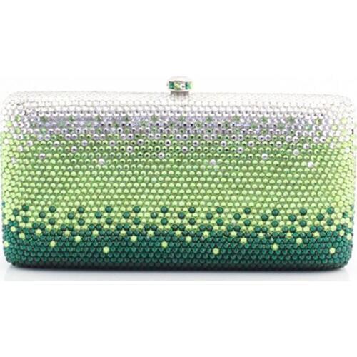 Women Colorful diamond clutch purse Evening Minaudiere Bag Wedding Cocktail Party Diamond Handbags and Purses for lady gifts bag