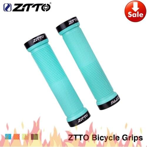 ZTTO Bicycle MTB Cycling Lockable Grips Anti Slip Rubber 22.2mm Universal Bike Handlebar Components Blue Red Black AG-16 1Pair