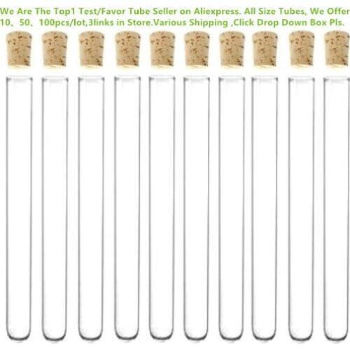 100pcs 20x150mm 34ml Glass Test Tube With Cork Stopper 6-inch, Wedding Favor Tube Tea Package, All Size Available In Store