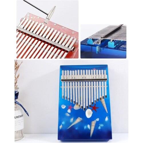 17 Tone Thumb Piano Epoxy Resin Mold Finger Piano Musical Instrument Silicone Mould DIY Crafts Jewelry Casting Tools