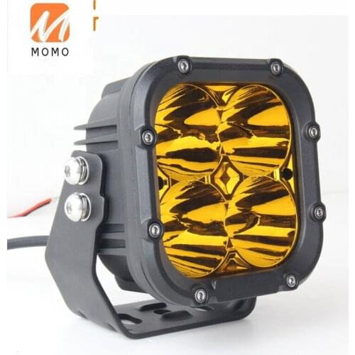 4.6" Inch 40W 24V 12V Square Amber /Yellow Color Led Lampu Kabut Buat Mobil Accessories Lights Car Lamp
