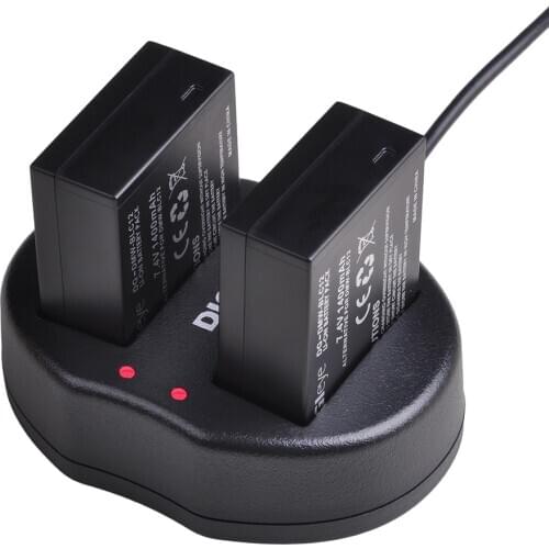 2 Pack DMW-BLC12 BLC12E BLC12PP BLC12 Battery + Dual USB Charger for Panasonic Lumix FZ1000,FZ200,FZ300,DMC-GX8,G5,G6,G7,GH2