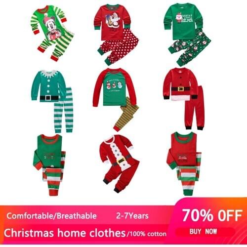 Kids Boys Pajamas Toddler Sleepwear Clothes Sets Infant Child Robe Children New Year Pijamas For Boy Christmas Pyjamas