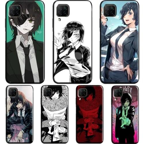 Himeno Chainsaw Man Manga Anime Case For Huawei P30 Lite P20 P40 Pro Mate 20 P Smart 2021 2019 Nova 5T Honor 9X 8X 10i 8A