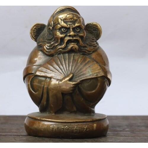 China archaize brass Zhong Kui crafts statue