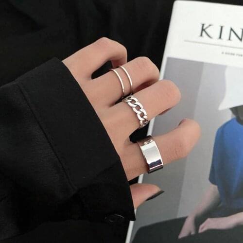 3pcs Rings For Women Fashion 2020 Trend Retro Ring Gold Adjustable Metal Dating Party Elegant vintage Ring Set Jewelry