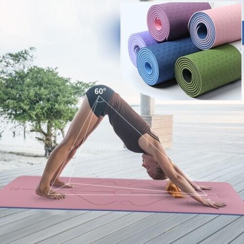 Health and Fitness Yoga Mat with Position Line Comfort foam Non Slip Exercise Mat for Beginner Fitness Gymnastic Mat