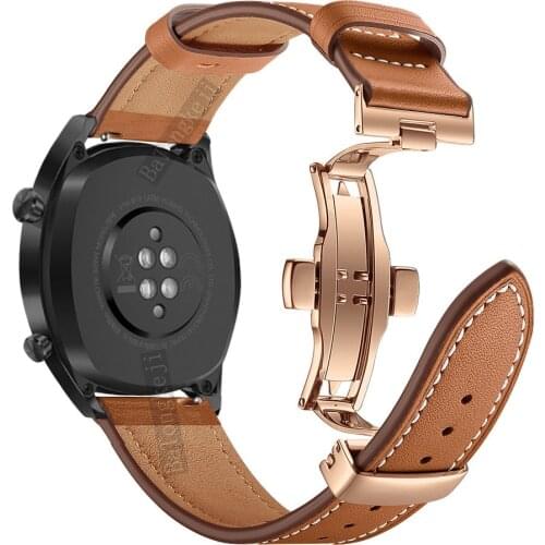 Leather Watch Strap Heat Resistant Waterproof Watch Band Wristband For Fossil Mens Gen 5 Carlyle Womens Gen 5 Julianna
