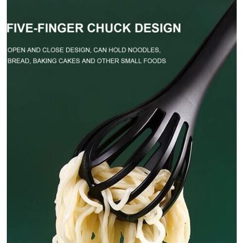 Multifunctional Egg Beater Nylon Food Tongs Manual Egg Whisk Pasta Spaghetti Spoon Kitchen Gadget Mixer Salad Tool #3