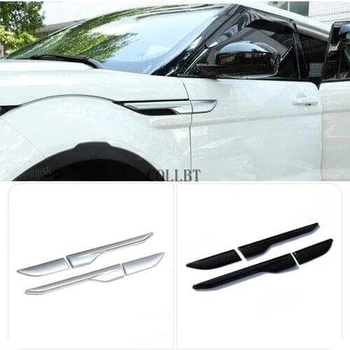 2Pcs ABS Chrome Black/Silver Side Air Vent Outlet Cover Trim Sticker For Land Rover Range Rover Evoque 2012-2019