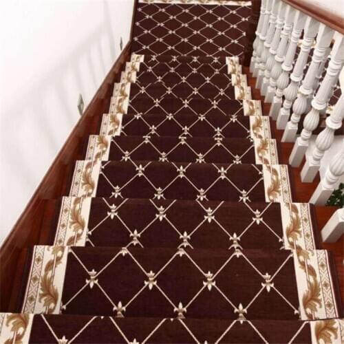 Wellyu new European Stair Step Pad Free Plastic Self-adhesive Stair Carpet Household Mat Customized Corner Slip Full Padding