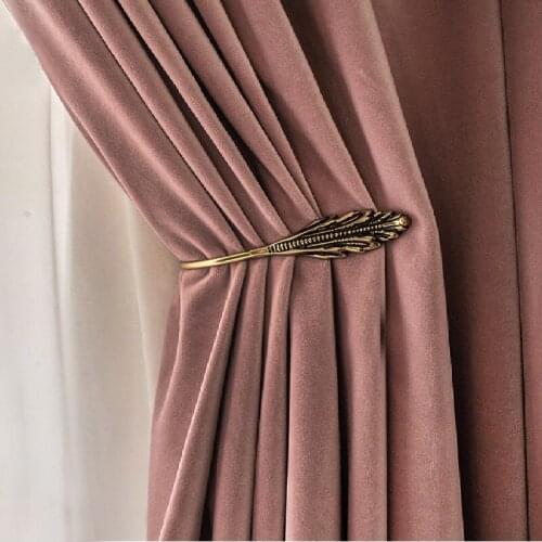 New style Gentry Luxury curtains Velve beautiful Pink Swan Flannelette Full Blackout Drapes Curtains for Living Room Bedroom