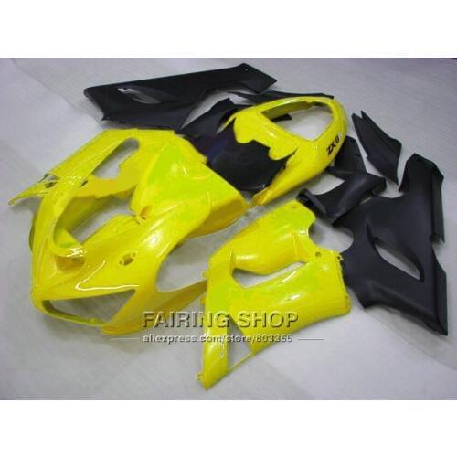 For Kawasaki Ninja Light yellow Fairing kit zx6r 05 06 2005 2006 Injection Fairings Customize free v97
