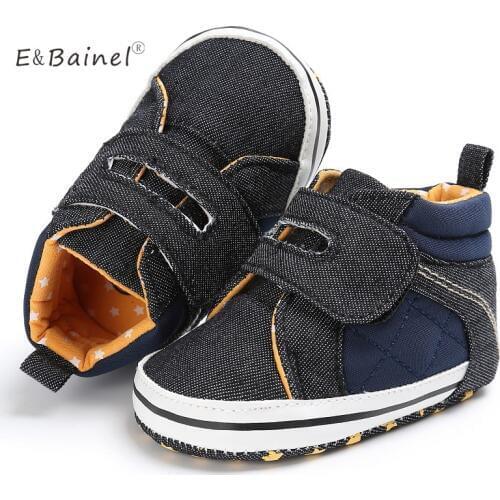 E&Bainel Canvas Baby Shoes For Kids First Walkers Casual Newborn Baby Boys Shoes Soft Sole Sport Shoes Footwear Baby Sneaker