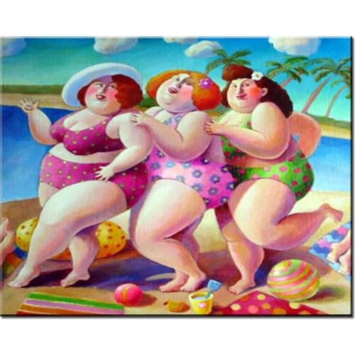 Full Square Round Diamond Painting Cross Stitch Diamond 3D Embroidery beach Women Lady fat DIY 5D Moasic Christmas Gift