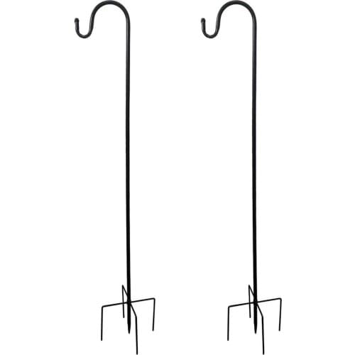 Adjustable Shepherd Hook With 5-Claw Base Garden Hook For Bird Feeders, Holiday Lights And Plant Basket Decoration